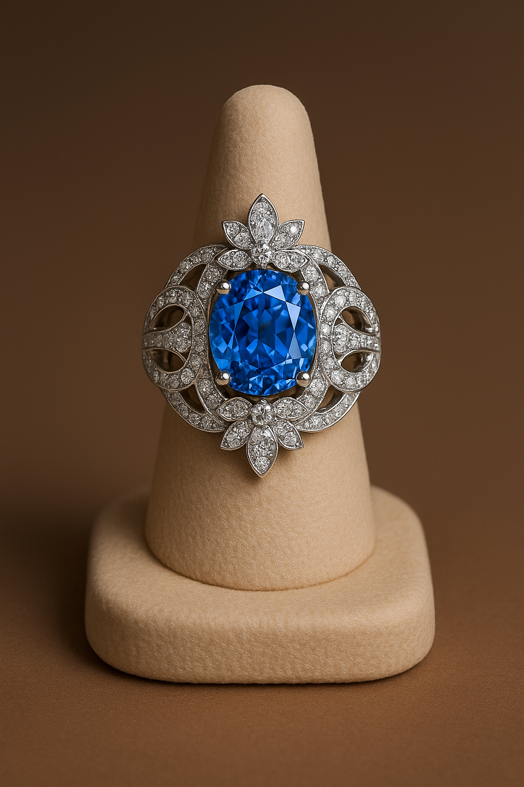Fabiantor - White Gold (18K) Ring with Natural Diamond and Natural Sapphire