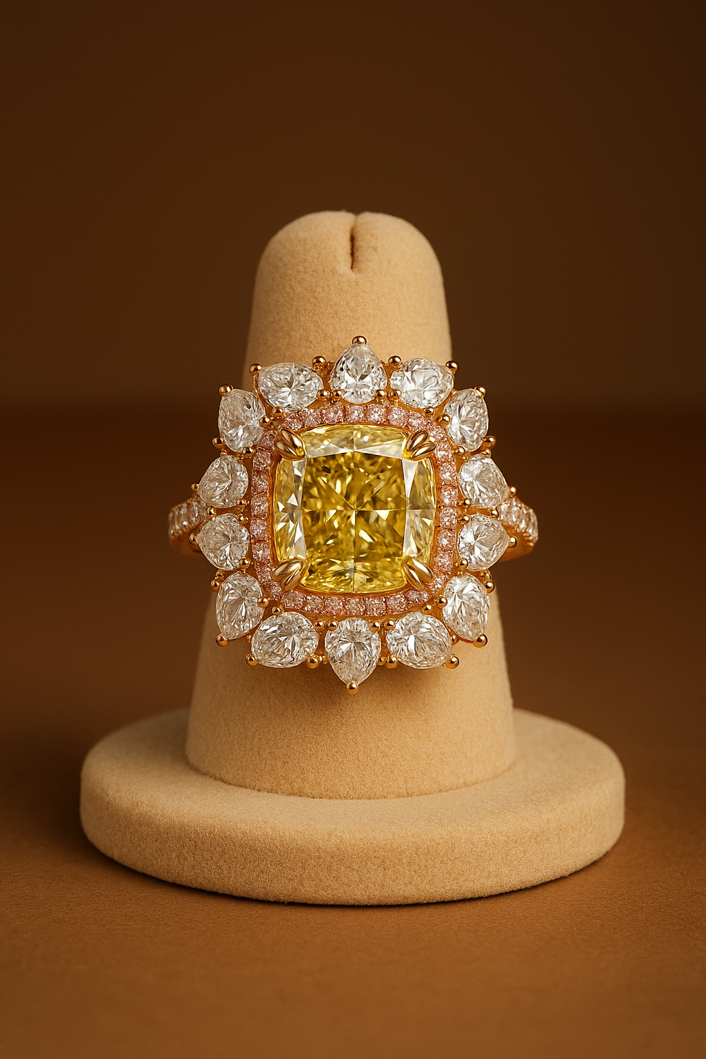 Vitrianor - White Gold (18K) Ring, with Natural Diamonds and Natural Quartz