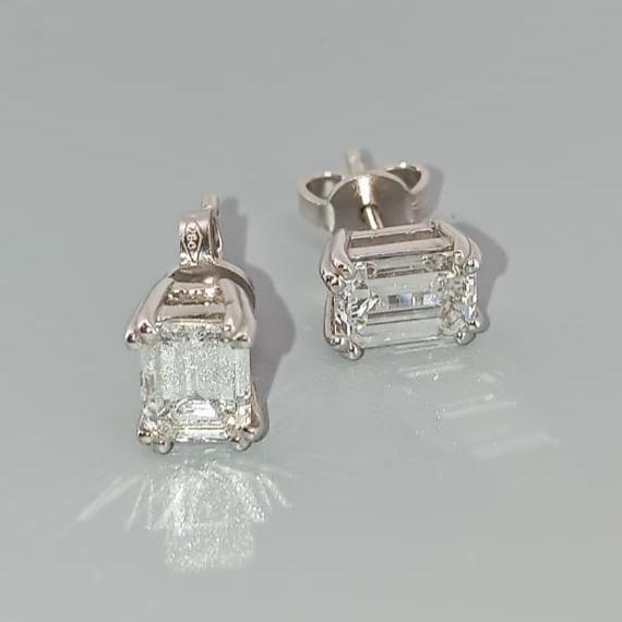 Calpurnia - White Gold (18K) with Naturals Diamond earrings
