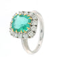 2.64 ct Natural Emerald Ring with 0.84 ct Diamond Accents