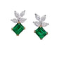 Aurelian - White and Yellow Golds Earings (18K) with Naturals Diamonds and Naturals Emeralds