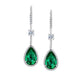 Julio - White Gold (18K) Earrings with Natural Emeralds and Natural Diamonds