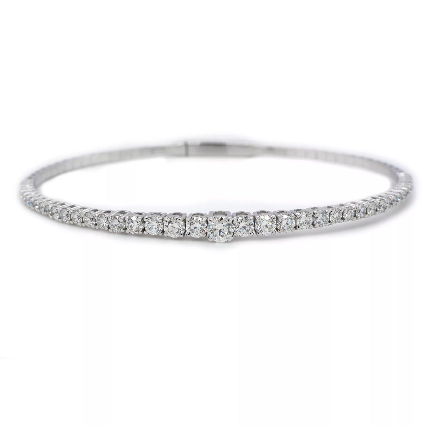 Tennisia - White Gold (18K) Bracialet with naturals diamonds
