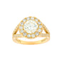 1.54 ct E VVS1 + 0.95 ct E-F VVS1 Diamond Ring in 18K Yellow Gold
