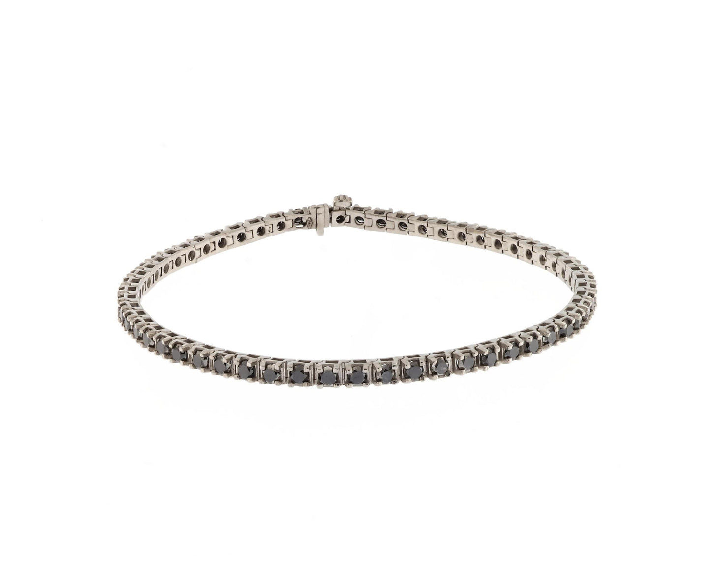 5.90 ct Natural Black Diamond Bracelet in 18K Gold - Luxe Statement