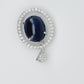 Vesta -  White gold (18k) pendant with naturals diamonds and natural sapphires