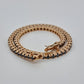 Tiberius - Red gold (18K) bracelet with natural dark blue natural sapphires and naturals diamonds
