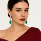 Domitia - White Gold (18K) Natural Emerald and Naturals Diamonds  Earrings