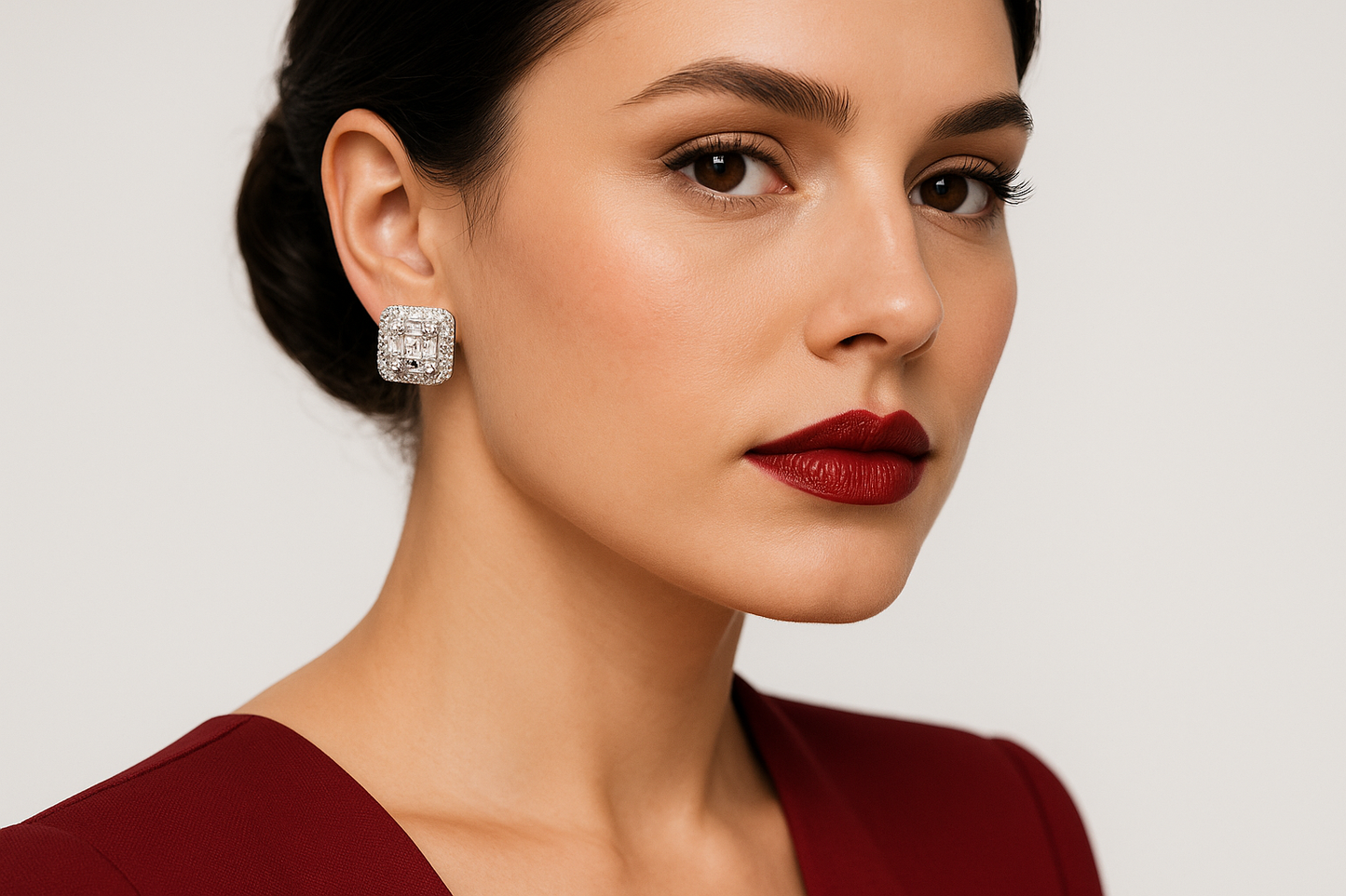Livia - White gold (18K) and natural diamond earrings.