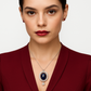 Vesta -  White gold (18k) pendant with naturals diamonds and natural sapphires