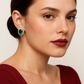 Egeria - White Gold (18K), Natural Diamonds and Natural Emerald  Earrings