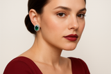 Egeria - White Gold (18K), Natural Diamonds and Natural Emerald  Earrings