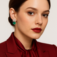 Aurelian - White and Yellow Golds Earings (18K) with Naturals Diamonds and Naturals Emeralds