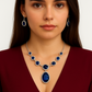 Faustiana - White Gold (18K),  natural diamond and natural sapphires  necklace