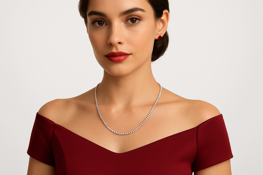 Lepida - White Gold (18K) Nekclace with natural diamonds