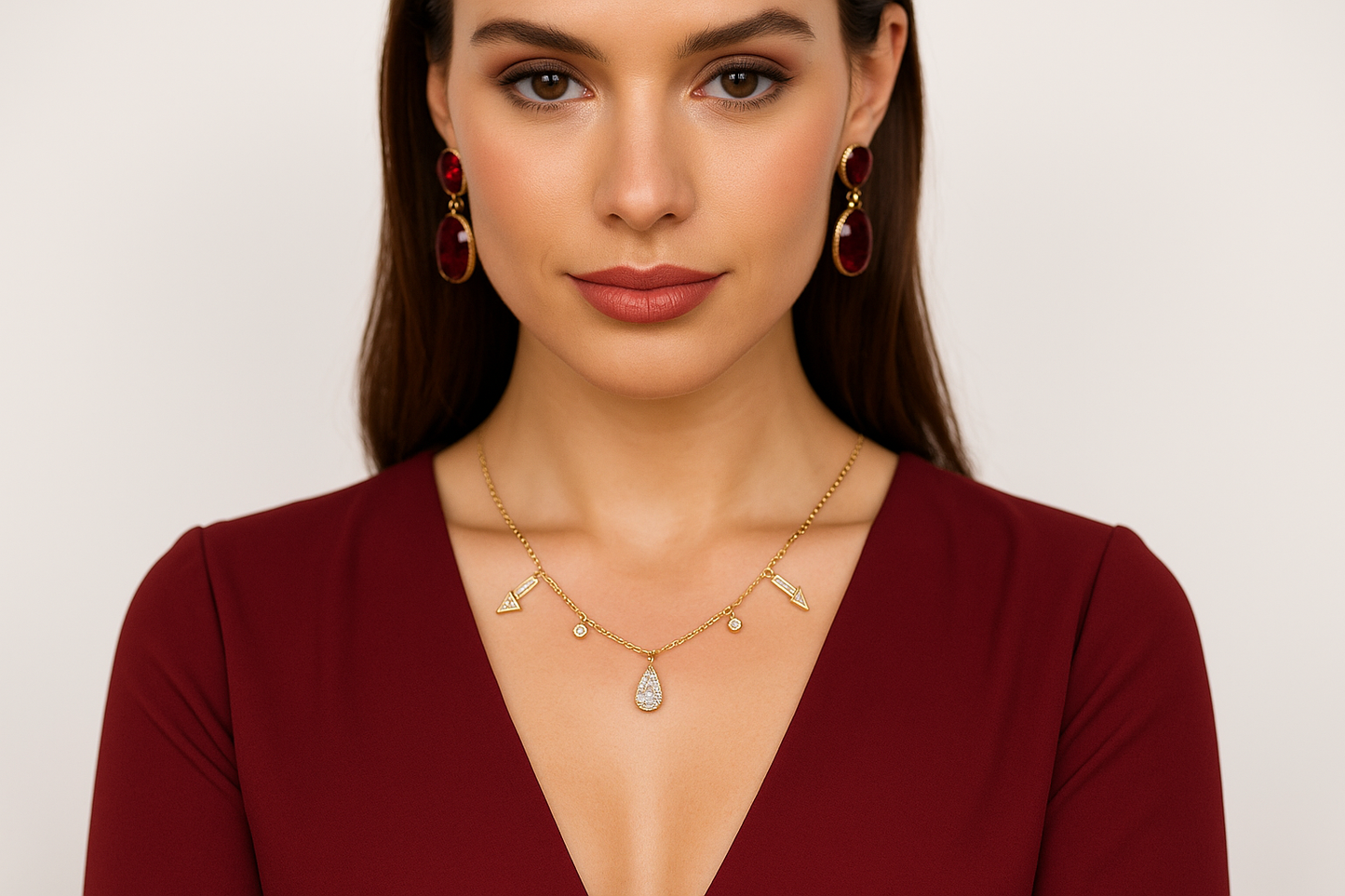 Callis - White Gold (18K) Necklace with natural diamonds