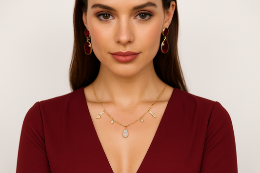 Callis - White Gold (18K) Necklace with natural diamonds