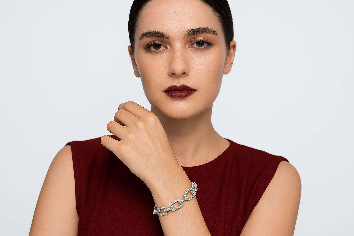 Silvanus - White Gold (18K) bracialet with Natural Diamonds