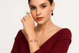 Augustan, Red Gold (18K) bracialet with Natural Diamonds