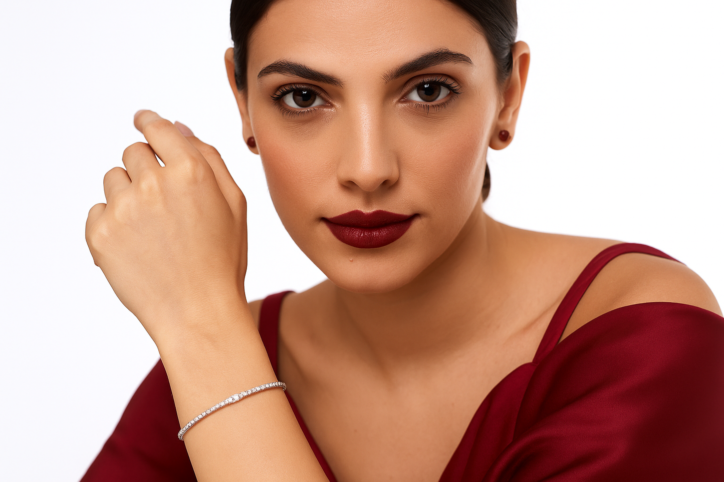 Tennisia - White Gold (18K) Bracialet with naturals diamonds