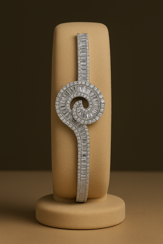 Cassianor - White Gold (18K) Bracialet with Natural Diamonds