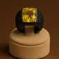 Cornelior - Black Ring with Quartz