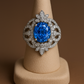 Fabiantor - White Gold (18K) Ring with Natural Diamond and Natural Sapphire