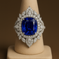 Rufianor - White Gold (18K) Ring, with Natural Diamonds and Natural Sapphire