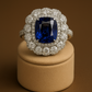 Sertorianus - White Gold (18K) Ring, with Natural Diamonds And Natural Sapphire