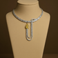 Domicianor - White Gold (18K) Necklace with Natural Diamonds and Natural Quartz