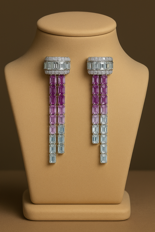 Tiberion - White Gold (18K) Earrings with Natural Diamonds