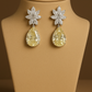 Maxentor - White Gold (18K) Earrings, with Natural Diamonds And natural Quartz
