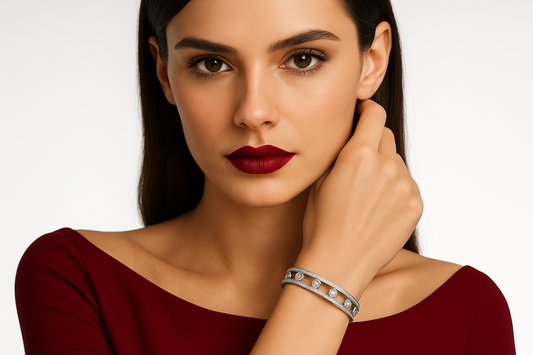 Florianor - White Gold (18K) Bracialet with Natural Diamonds