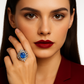 Fabiantor - White Gold (18K) Ring with Natural Diamond and Natural Sapphire