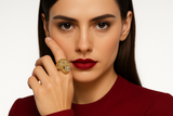 Priscenor - Yellow Gold (18K) Ring with natural diamond