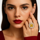 Vitrianor - White Gold (18K) Ring, with Natural Diamonds and Natural Quartz