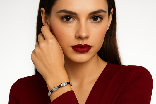 Primigenia, White Gold (18K) Bracialet with Natural Diamonds