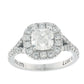 1.50 ct D IF + 0.48 ct E-F VS1 Natural Diamond Ring in 18K White Gold