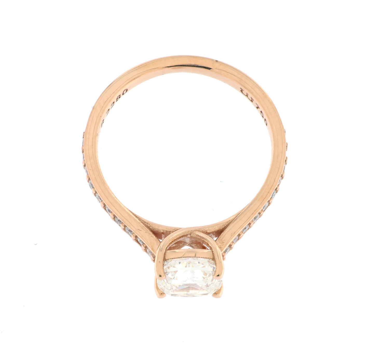 1.51 ct F VVS1 + 0.20 ct G VS1 Diamond Ring in 750 Gold