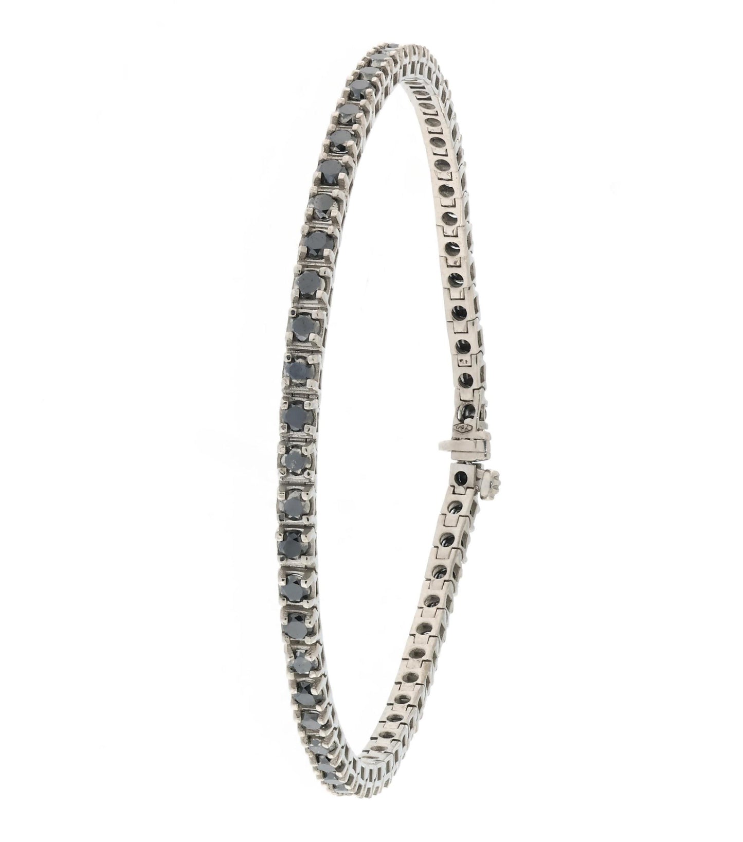 5.90 ct Natural Black Diamond Bracelet in 18K Gold - Luxe Statement