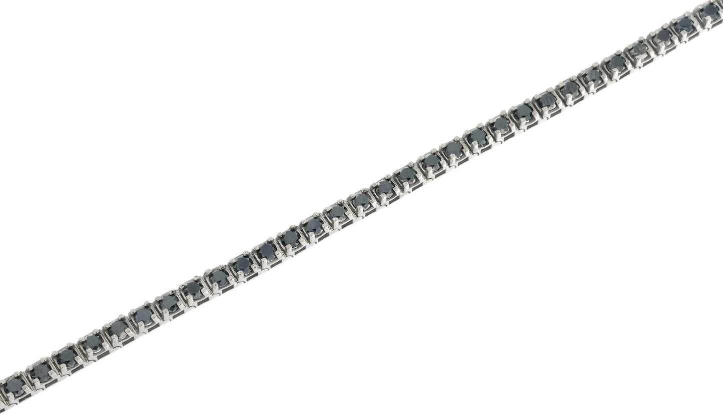 5.90 ct Natural Black Diamond Bracelet in 18K Gold - Luxe Statement