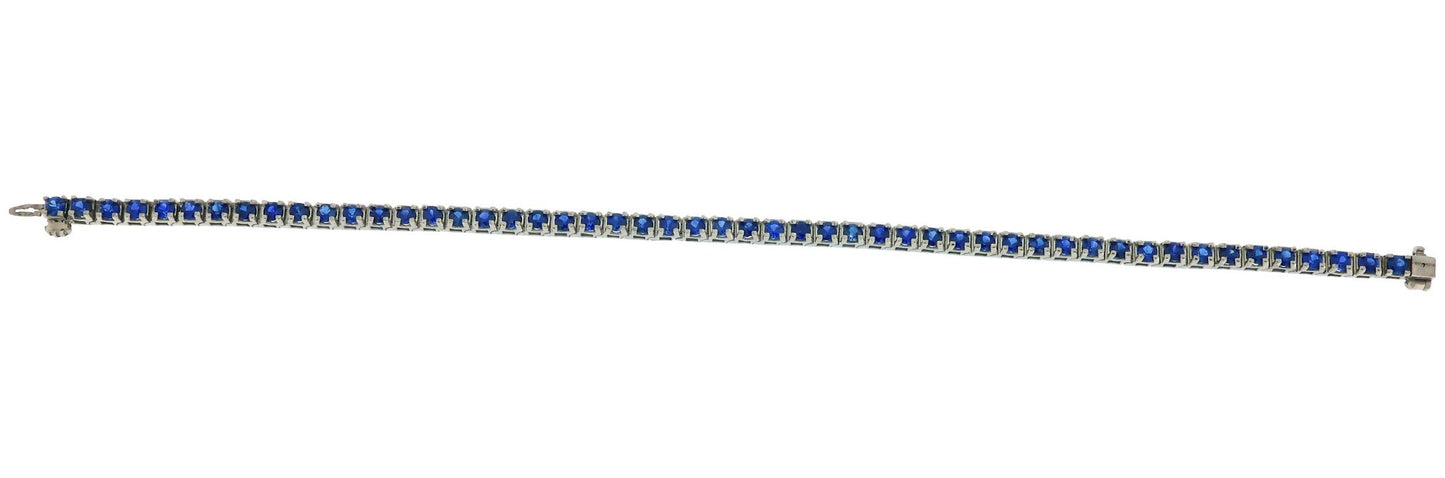 5.6 ct Royal Blue Ceylon Sapphire Bracelet - Natural Untreated