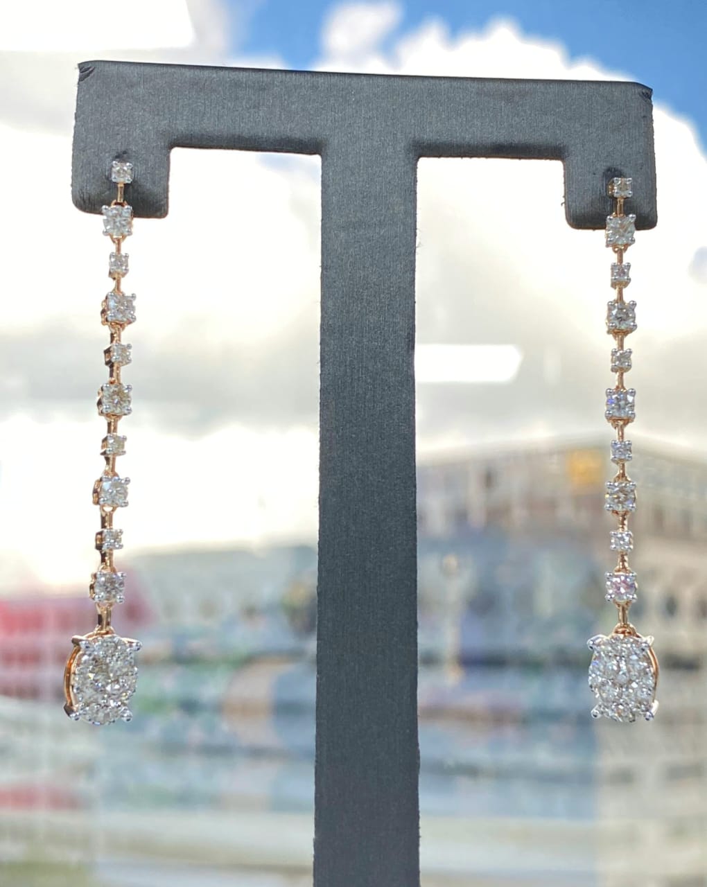 Velia - White Gold (18K) earrings with Natural Diamonds