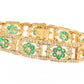 12.45 ct 18kt gold 17.5 cm D-E diamonds + natural emeralds