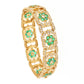 12.45 ct 18kt gold 17.5 cm D-E diamonds + natural emeralds