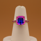 Geta, White Gold (18K) Ring with colored natural diamonds