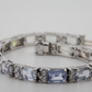 Galla - White Gold (18K), Colored  Fantasy Naturals Sapphires  and  Natural Diamonds  Bracelet.
