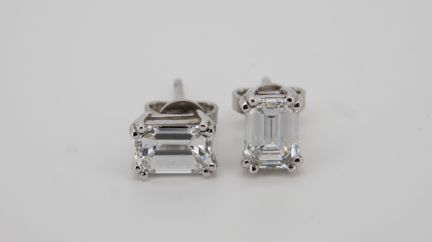 Calpurnia - White Gold (18K) with Naturals Diamond earrings