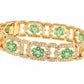 12.45 ct 18kt gold 17.5 cm D-E diamonds + natural emeralds