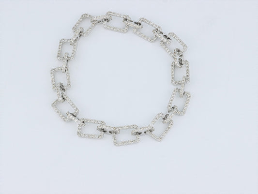 Silvanus - White Gold (18K) bracialet with Natural Diamonds